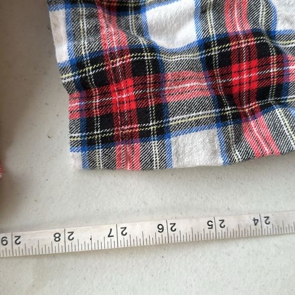 J. CREW | Red & White Plaid Fleece Pajamas Set XL - Picture 8 of 8